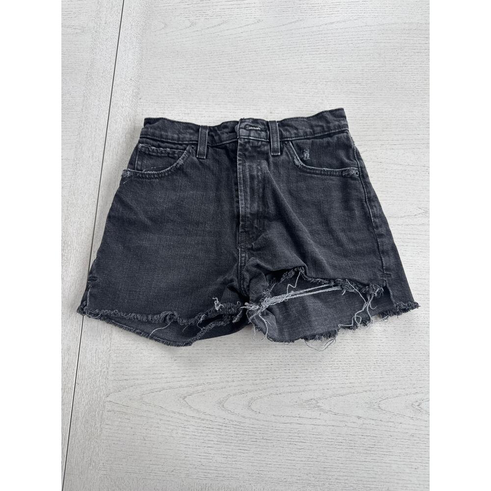 BDG Denim Goth Grunge Shorts Girlfriend High Rise Distressed (N)